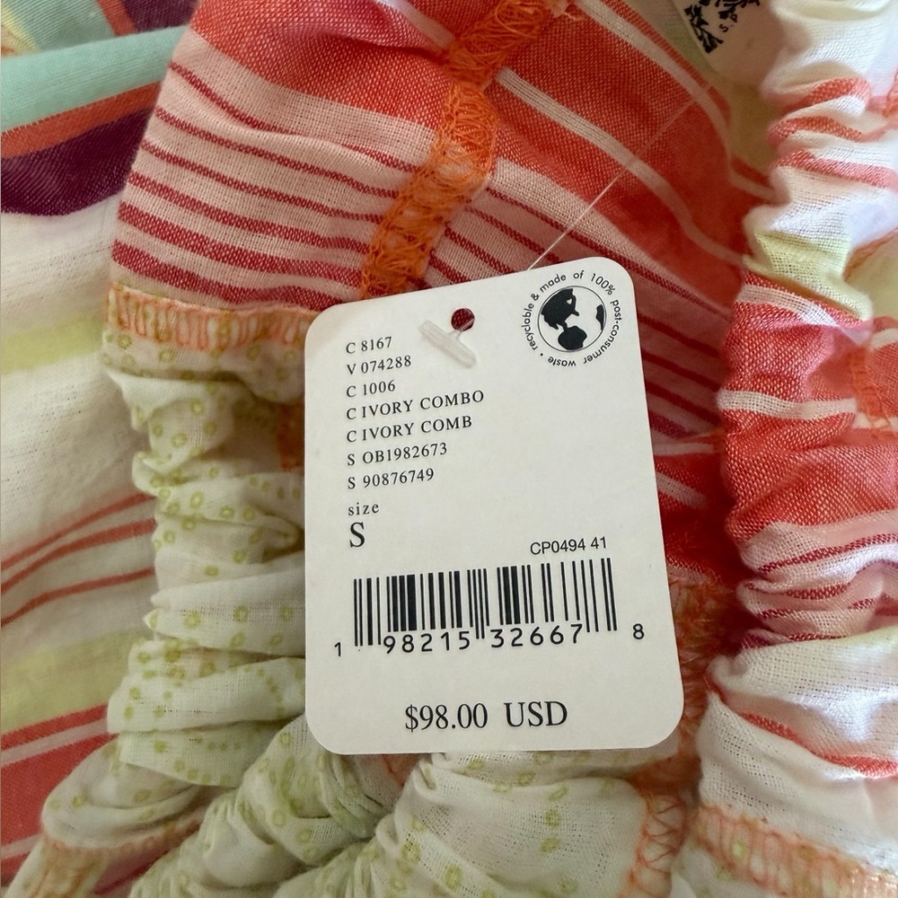 Free People dream in color convertible Yellow Striped Pants/Romper, jumpsuit,NWT - Picture 7 of 8